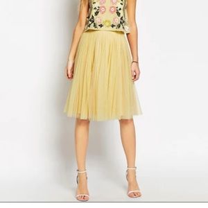 Needle & Thread Tulle skirt. Pale yellow. NWOT. Size 4